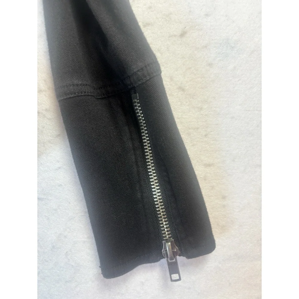 Liverpool Jeans Women's‎ Small Black Asymmetrical Moto Jacket Denim Biker
